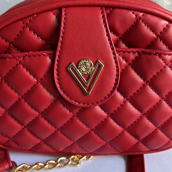 Valentino Orlandi Red Gold Hardware Chain Crossbody Bag 8Wx6Hin. - Picture 15 of 15